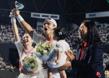 Enzy Storia dan Dion Wiyoko Berhasil Mengalahkan Gading Marten dan Wulan Guritno di Tiba Tiba Tenis