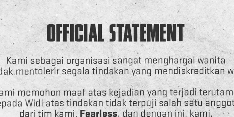 Dipecat Usai Melakukan Pelecehan, Rebellion Tindak Tegas RBL Fearless