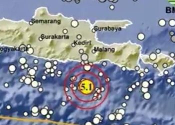 Gempa Guncang Malang Tak Potensi Tsunami