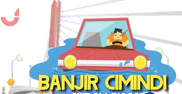 Ilustrasi Banjir Cimindi. Uwo- jenggala.id