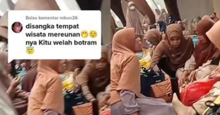 Viral, Emak-emak botram ngerujak di Masjid Al-Jabbar Bandung - sumber: tiktok