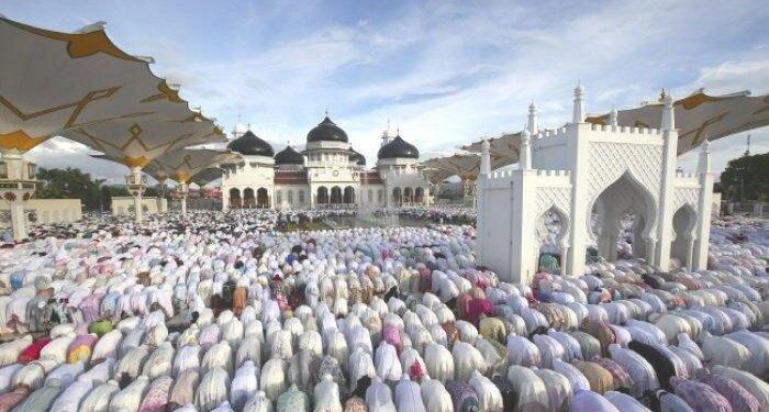 Ilustrasi sholat idul fitri Muhammadiyah