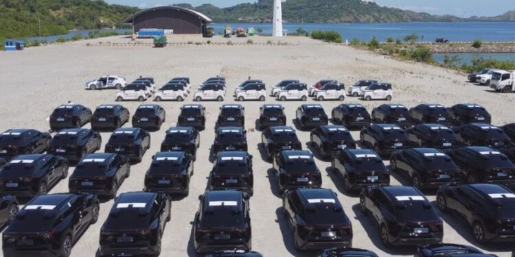 Kendaraan listrik yang disiapkan untuk KTT ASEAN 2023