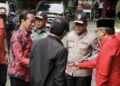 Presiden Jokowi disambut bakal Capres PDI Perjuangan Ganjar Pranowo