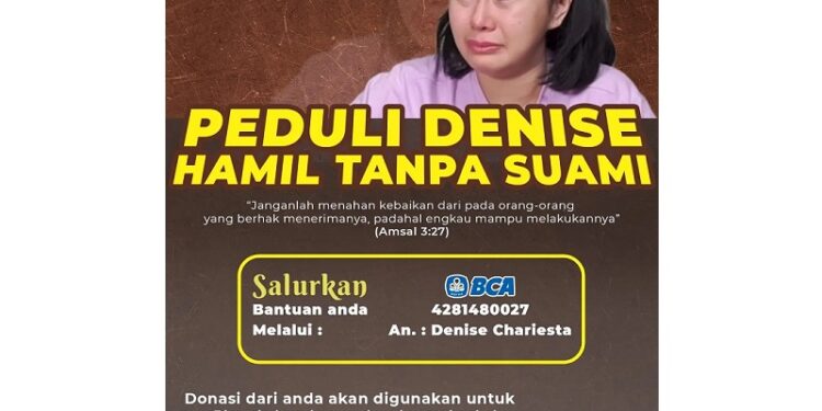 Hamil Tanpa Suami Denise Chariesta Buka Donasi untuk Biaya Persalinan