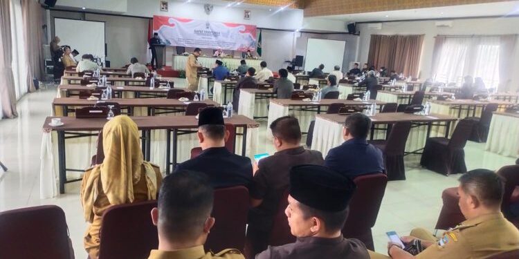 Rapat Paripurna DPRD Kabupaten Bandung Barat saat penyampaian Laporan Pertanggungjawaban Pelaksanaan Anggaran (LPPA) Tahun 2022 dari Bupati Bandung Barat kepada DPRD.