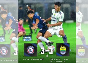 Persib Bandung hanya mampu membawa satu poin saat tandang ke Markas Arema FC di Stadion I Wayan Dipta, Jumat, 7 Juli 2023