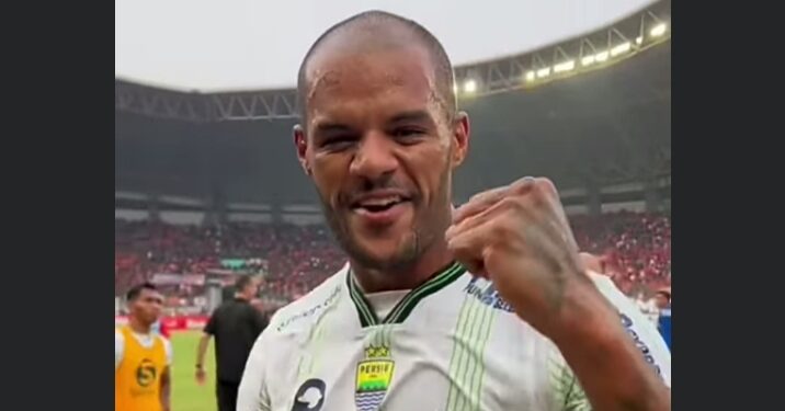 Striker Persib Bandung David Da Silva mampu curi poin di kandang Persija Jakarta