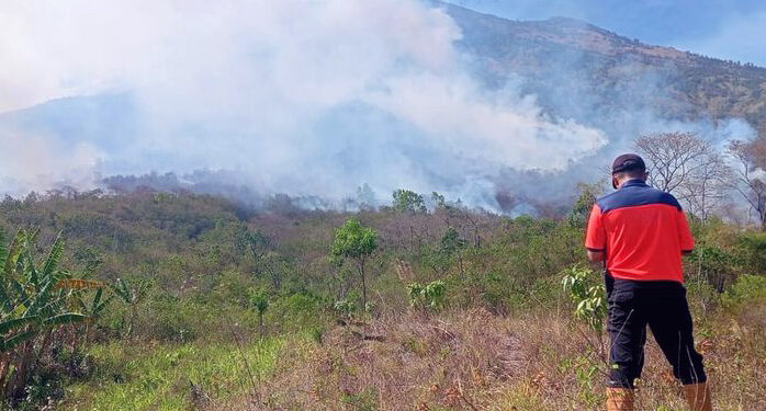 Kebakaran di Lereng Gunung Agung Landa 8 Hektar Lahan