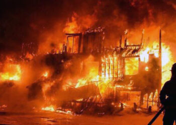 Puluhan Kios Sembako di Pasar Leuwiliang Ludes Terbakar