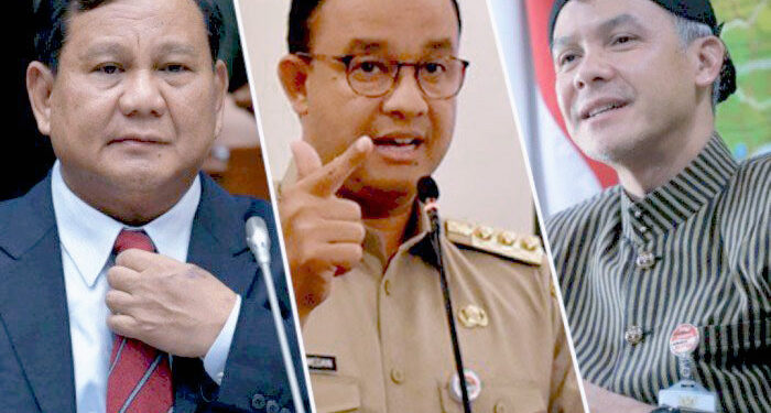 Survei: Peta Keunggulan Prabowo, Ganjar, dan Anies di Pemilihan Presiden 2024