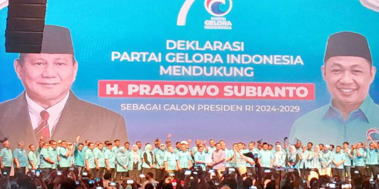 Partai Gelora Deklarasi Dukung Prabowo Subianto di Pilpres 2024