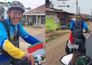 Masya Allah, Seorang Kakek asal Tangsel Nekat Naik Sepeda ke Mekkah