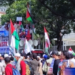 Aksi Bela Palestina Mulai Berdatangan di Depan Kedubes AS