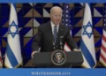 Joe Biden Bungkam saat Ditanya Terkait Tindakan Israel