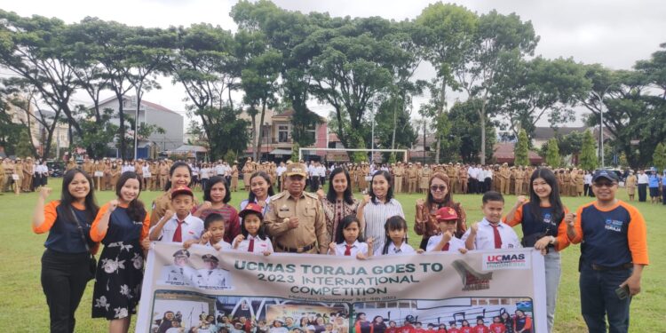Bupati Toraja Utara, Lepas 9 Siswa UCMAS Berlaga di Olimpiade Internasional Aritmatika ke Kuala Lumpur: Anak UCMAS Memperlihatkan Jago Hitung di Hadapan Ombas