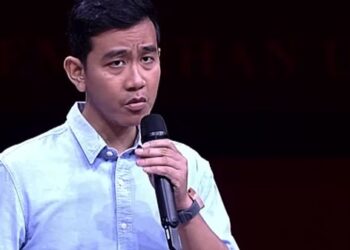 Cawapres nomor urut 2 Gibran Rakabuming Raka saat mengikuti Debat Cawapres Minggu malam 21 Januari 2024.