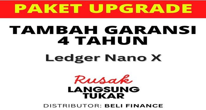 Pertama di Indonesia Tambah Garansi 4 Tahun Ledger Nano X Dompet Kripto dari Beli Finance dan CryptoWatch.ID