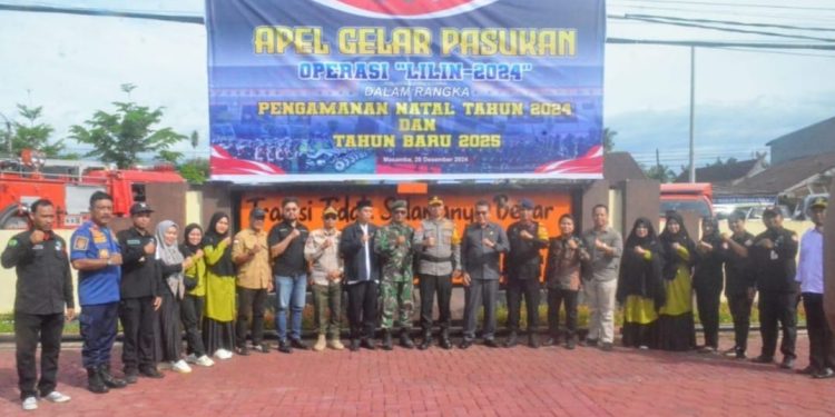 Antisipasi Gangguan Nataru, Polres Luwu Utara Gelar Apel Pasukan Operasi Lilin