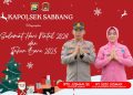 IPTU Jusman dan Ketua Bhayangkari Ranting Sabbang, Ucapkan Natal untuk Songsong Tahun Baru