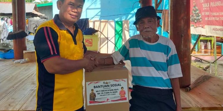 IPTU Tadius Pali’padang: Tebar Kebahagiaan ke Orang Miskin Songsong HUT Bhayangkara ke 79