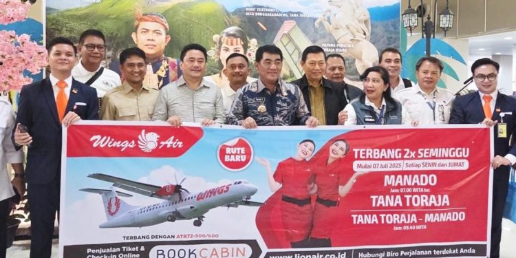 Penerbangan Perdana Manado Tana Toraja Dua Kali Seminggu Dimulai, Gubernur Sulut Harap Konektivitas untuk Pariwisata dan UKM