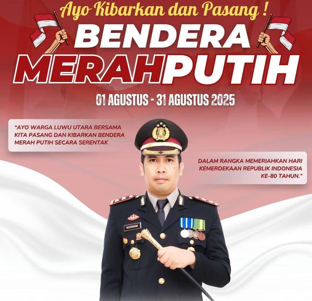 Imbau Masyarakat Luwu Utara Pasang Bendera Merah Putih, Pesan Kapolres