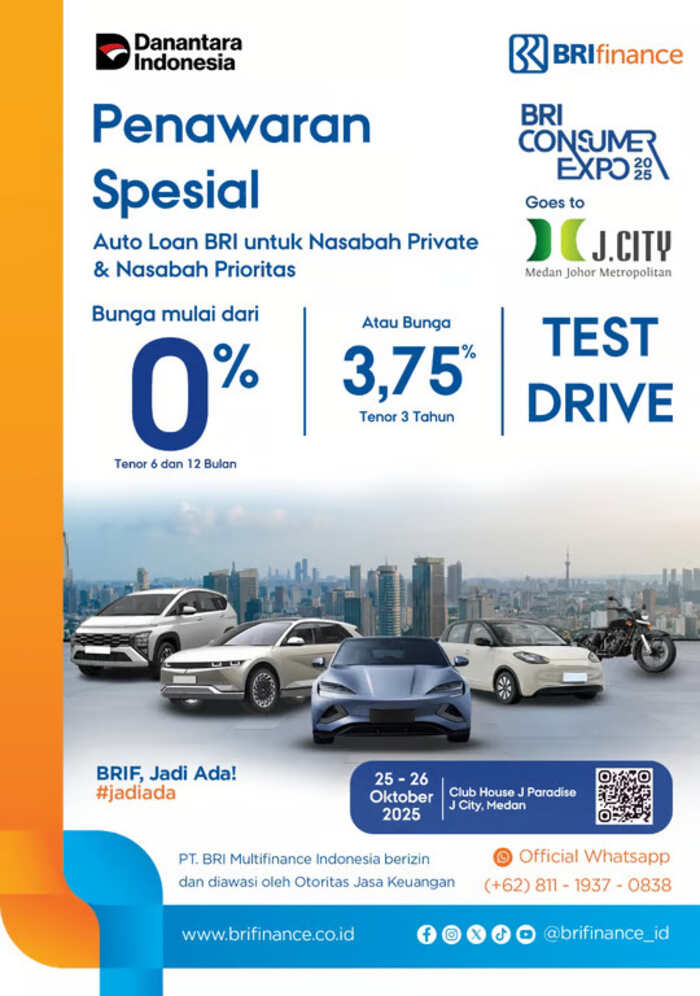 BRI Finance Meriahkan Akhir Pekan di Kota Medan dengan Promo Auto Loan Menarik