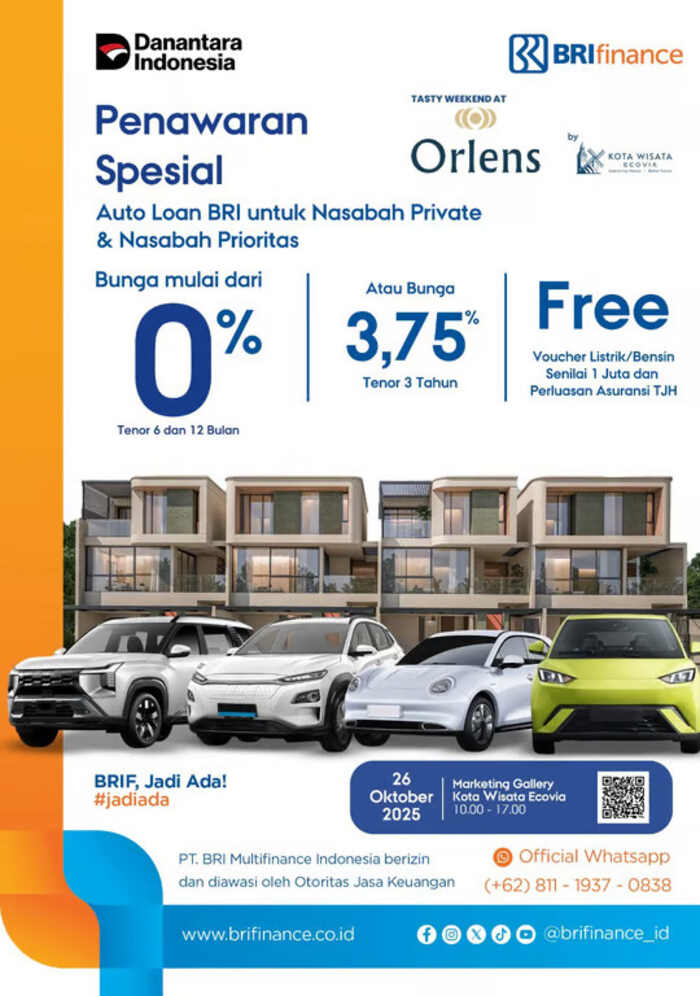 Hadir di Kota Wisata Ecovia Cibubur, BRI Finance Tawarkan Penawaran Spesial Auto Loan