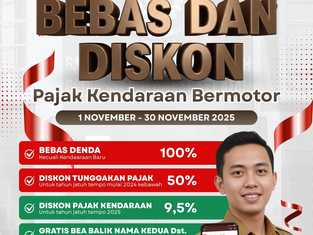 Pemprov Sulsel Perpanjang Insentif PKB, Bebas Denda dan Diskon hingga 50 Persen