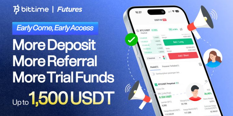 Bittime Buka Waitlist Eksklusif Flexible Futures, Beri Akses Early Bird dan Trial Funds Hingga $1.500 USDT