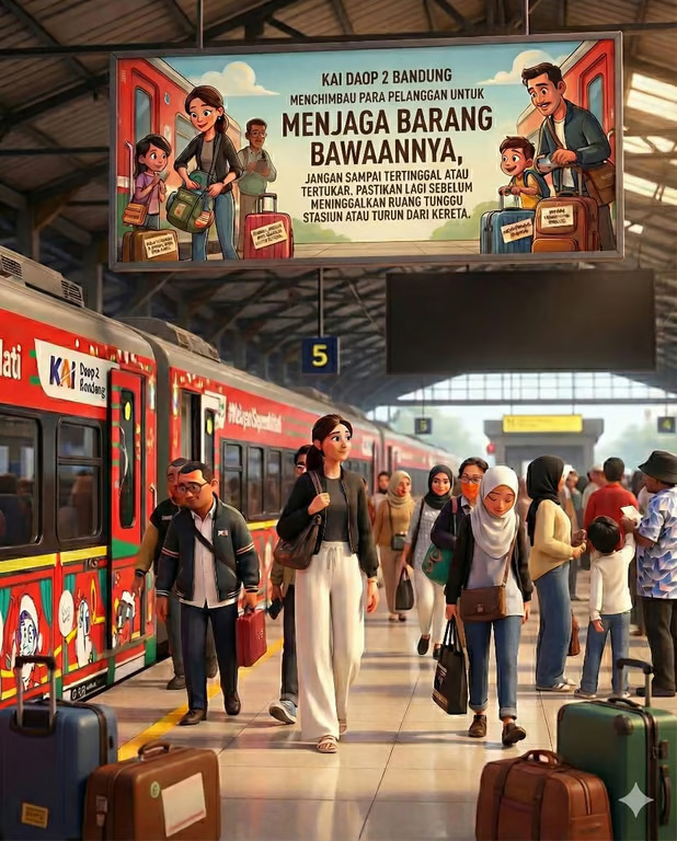 KAI Daop 2 Bandung Amankan 201 Barang Tertinggal Selama 13 Hari Angkutan Nataru 2025/2026