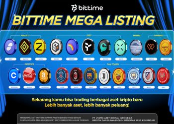 Bittime Mega Listing, Peluang Diversifikasi di Tengah Penguatan Nilai Aset Bitcoin ($BTC)